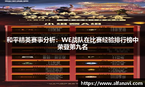 和平精英赛事分析：WE战队在比赛经验排行榜中荣登第九名